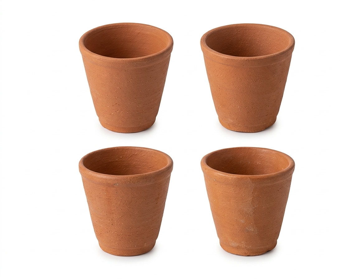 Artisan Terracotta Tea & Espresso Cups (set of 6)