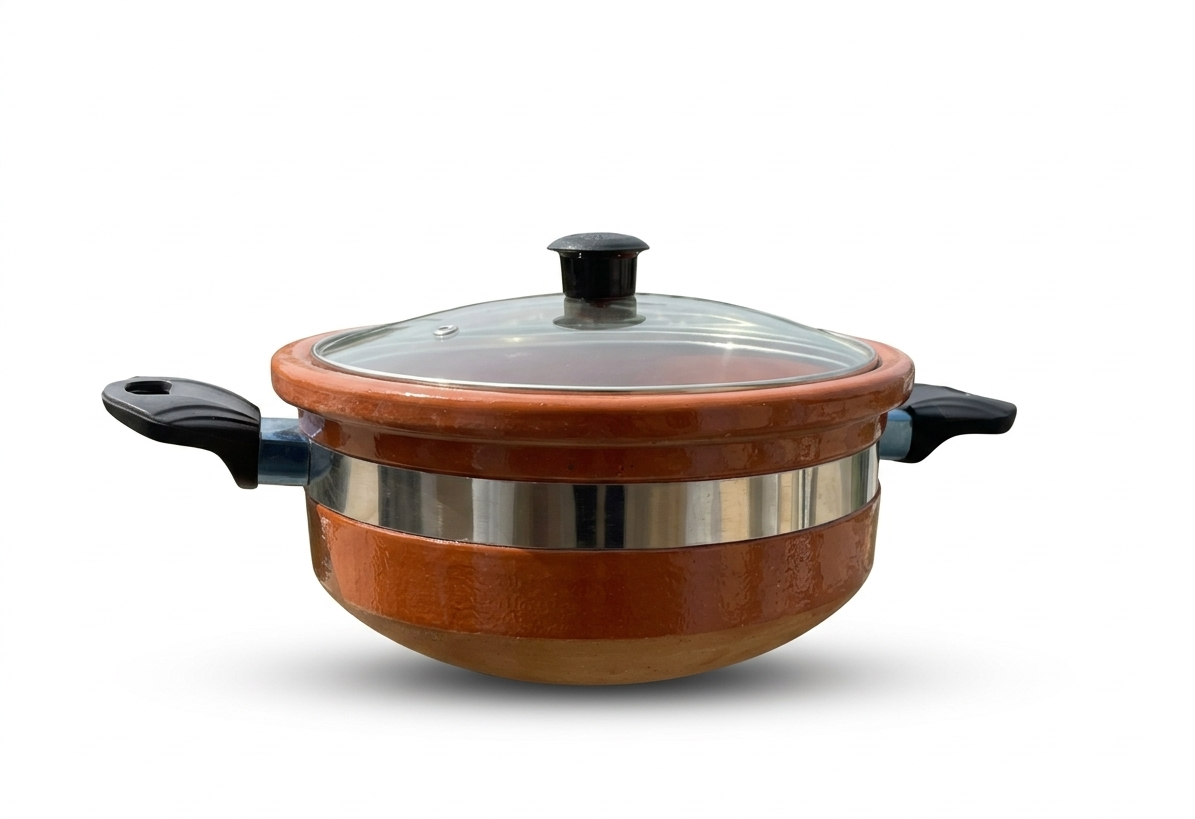 Grand Heritage Large Earthen Handi Pot for Family Meals