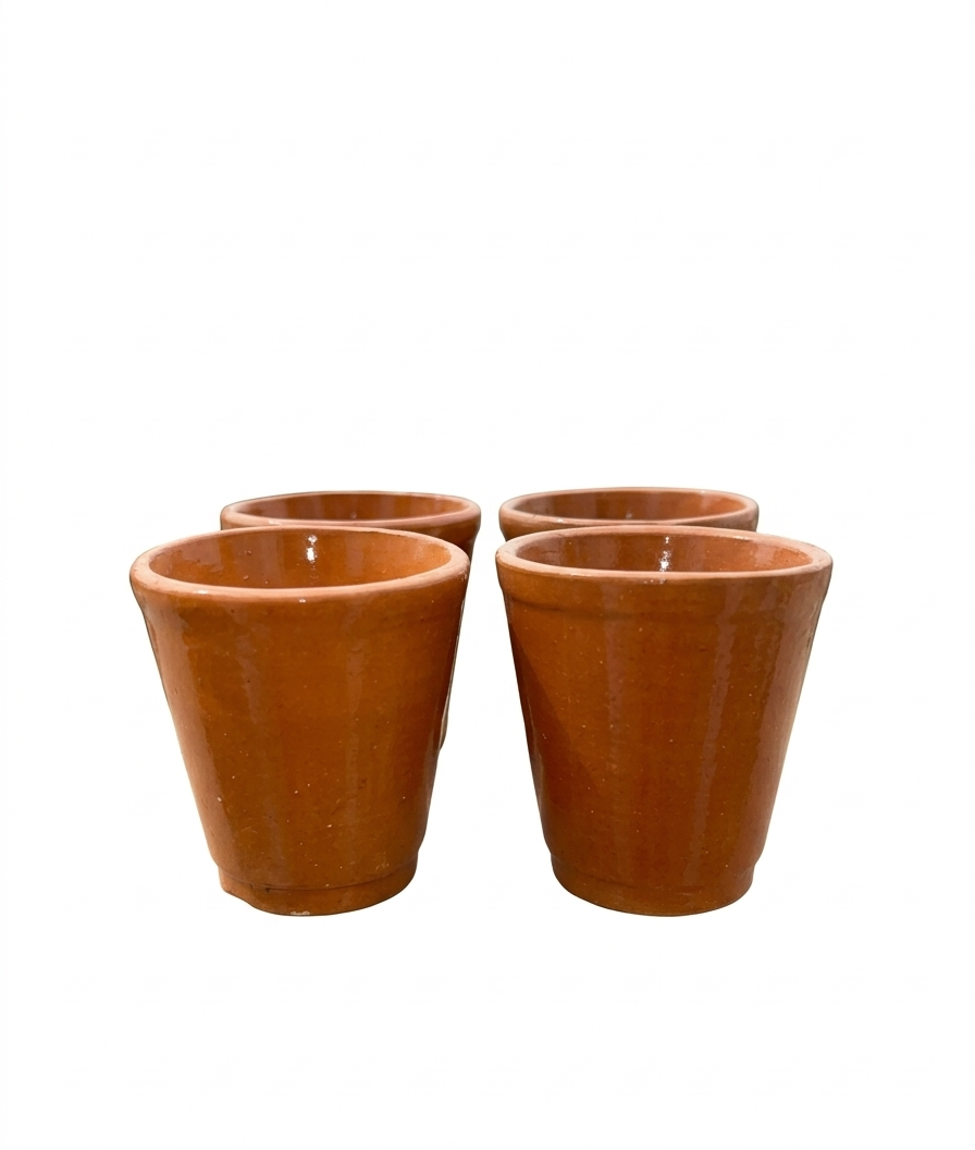 Artisan Terracotta Tea & Espresso Cups (set of 6)