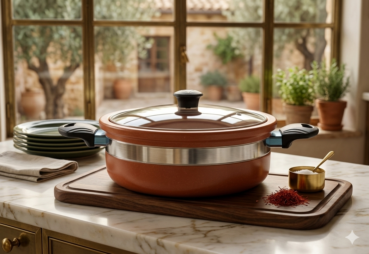 Grand Heritage Large Earthen Handi Pot for Family Meals